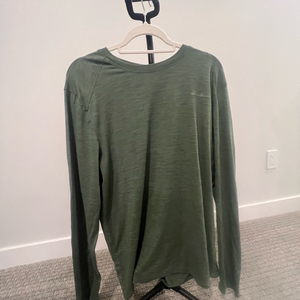 Eddie Bauer Olive Long Sleeve Tee